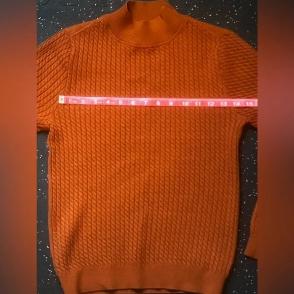 Iike new! Elie. By Elie Tahari Rust Orange Woven Sweater - Picture 5 of 7